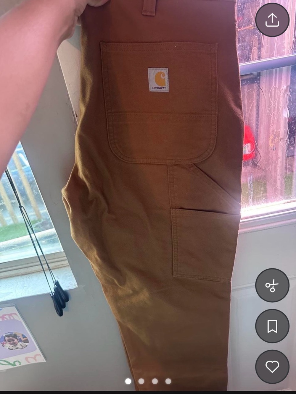 Carhartt Brown Duck Canvas built in knee pads